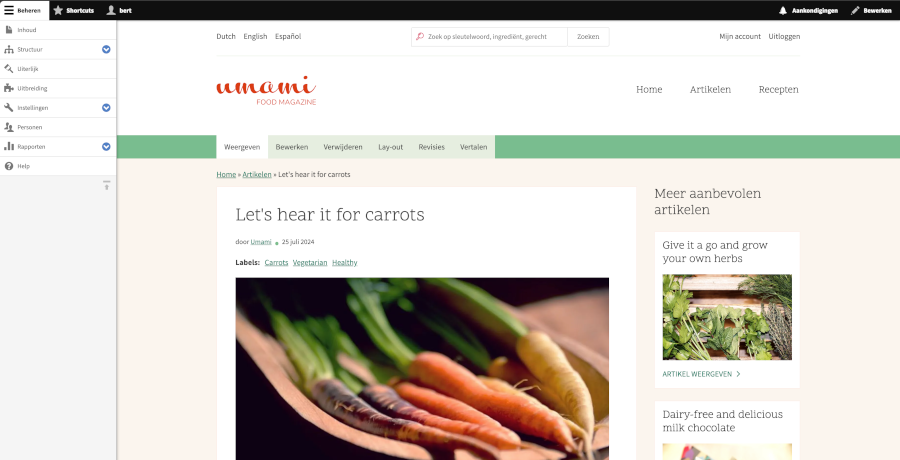 drupal 11 nieuwe beheerinterface